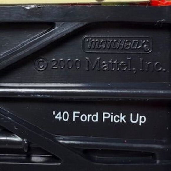 Vintage Coca-Cola x Mattel Matchbox Metal Red Yellow 1940 Ford Pick Up Truck - Picture 13 of 14